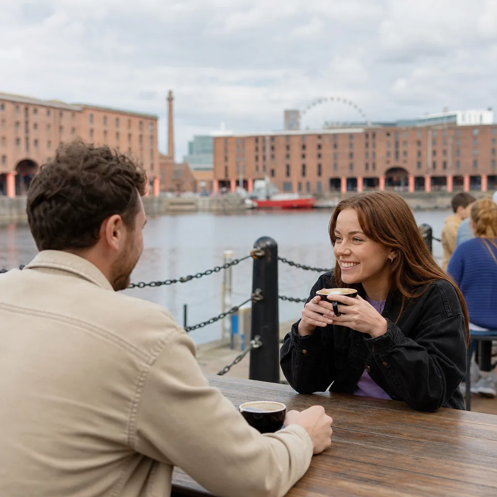 The waterfront and historic buildings at Royal Albert Dock Liverpool