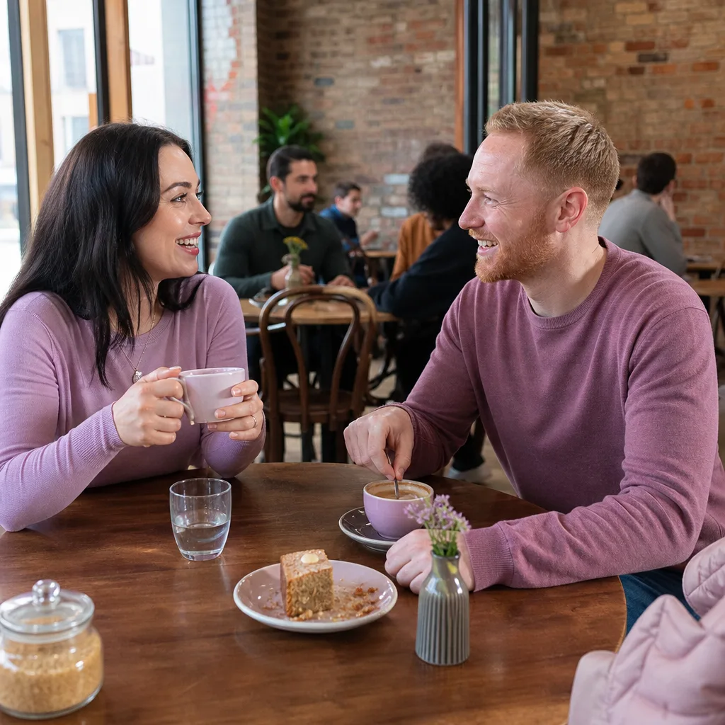 People meeting in a busy independent cafe in central Liverpool